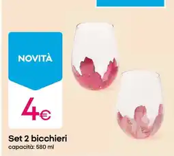 Pepco Set 2 bicchieri offerta