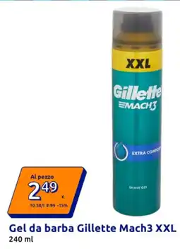 Action Gel da barba Gillette Mach3 XXL offerta