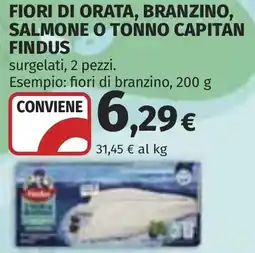 Coop Fiori di orata, branzino, salmone o tonno CAPITAN FINDUS offerta