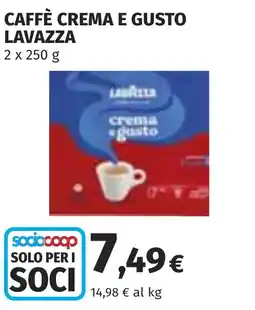 Coop Caffè crema e gusto LAVAZZA offerta
