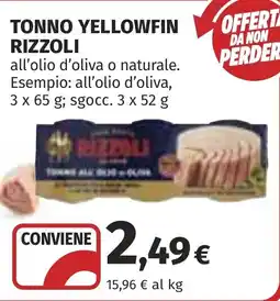 Coop Tonno yellowfin RIZZOLI offerta