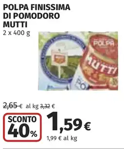 Coop Polpa finissima di pomodoro MUTTI offerta