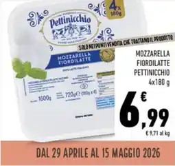 Conad Mozzarella fiordilatte PETTINICCHIO offerta
