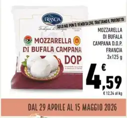 Conad Mozzarella di bufala campana D.O.P. FRANCIA offerta