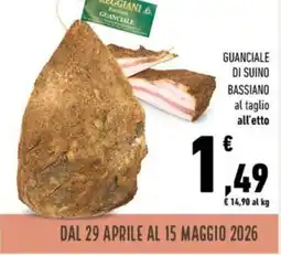 Conad Guanciale di suino bassiano offerta