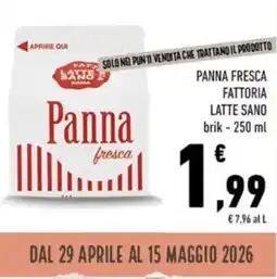 Conad Panna fresca FATTORIA LATTE SANO offerta
