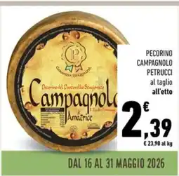 Conad Pecorino campagnolo PETRUCCI offerta