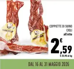 Conad Coppiette di suino CIOLI offerta