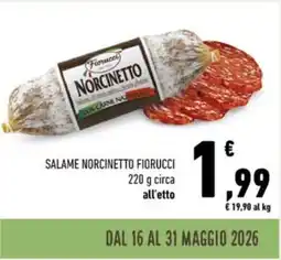 Conad Salame norcinetto FIORUCCI offerta
