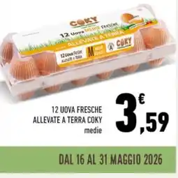 Conad 12 uova fresche allevate a terra COKY offerta