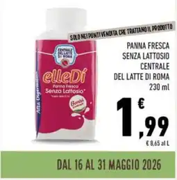Conad Panna fresca senza lattosio CENTRALE DEL LATTE DI ROMA offerta