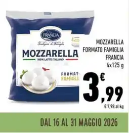 Conad Mozzarella formato famiglia FRANCIA offerta