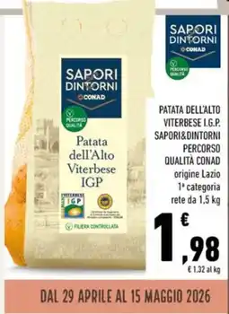 Conad Patata dell'alto viterbese i.g.p. sapori&dintorni percorso qualita CONAD offerta