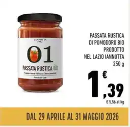 Conad Passata rustica di pomodoro bio prodotto nel lazio IANNOTTA offerta