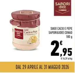 Conad Sugo cacio e pepe SAPORI&IDEE CONAD offerta
