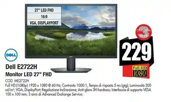 Vobis E2722h monitor led 27 fhd offerta