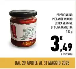 Conad Peperoncino piccante in olio extra vergine di oliva IANNOTTA offerta