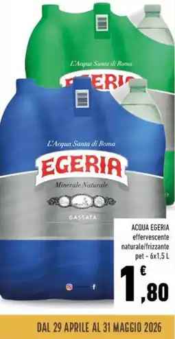 Conad Acqua egeria effervescente offerta