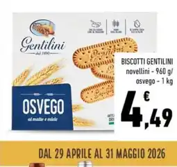 Conad Biscotti GENTILINI offerta