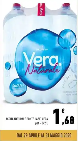 Conad Acqua naturale fonte lazio VERA offerta