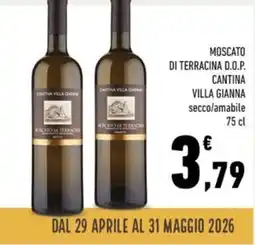 Conad Moscato di terracina d.o.p. CANTINA VILLA GIANNA offerta