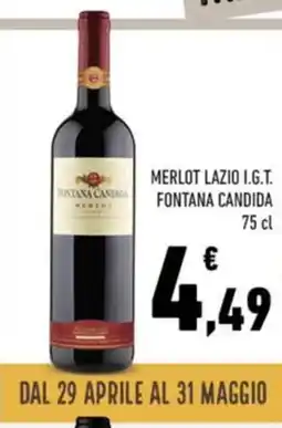 Conad Merlot lazio i.g.t. FONTANA CANDIDA offerta