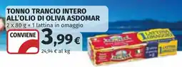 Coop Tonno trancio intero all'olio di oliva ASDOMAR offerta