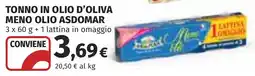 Coop Tonno in olio d'oliva meno olio ASDOMAR offerta