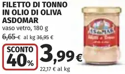 Coop Filetto di tonno in olio di oliva ASDOMAR offerta