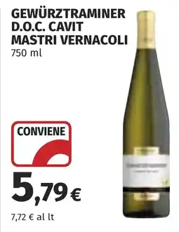 Coop Gewürztraminer d.o.c. cavit MASTRI VERNACOLI offerta
