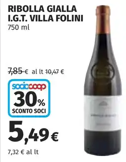 Coop Ribolla gialla I.G.T. VILLA FOLINI offerta