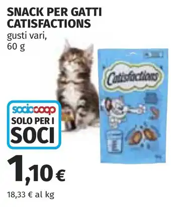Coop Snack per gatti CATISFACTIONS offerta