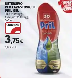 Coop Detersivo per lavastoviglie PRIL GEL offerta