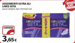 Coop Assorbenti ultra ali LINES SETA offerta