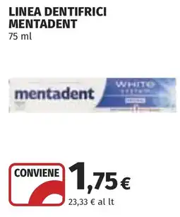 Coop Linea dentifrici MENTADENT offerta