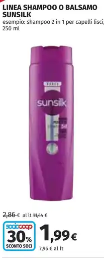 Coop Linea shampoo o balsamo SUNSILK offerta