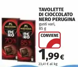 Coop Tavolette di cioccolato nero PERUGINA offerta
