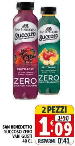 Deco Supermercati San benedetto succoso zero offerta