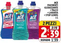 Deco Supermercati Ace pavimenti igienizzante offerta
