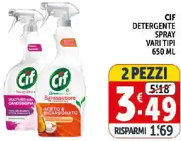 Deco Supermercati Cif detergente spray offerta