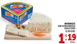 Deco Supermercati Invernizzi gim gorgonzola dolce dop offerta