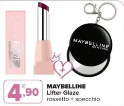 Iperal MAYBELLINE Lifter Glaze rossetto + specchio offerta