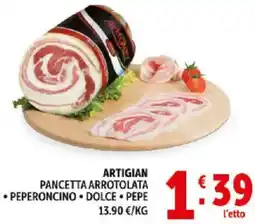 Deco Supermercati Artigian pancetta arrotolata offerta