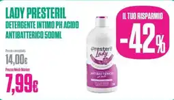Medi-Market Lady presteril detergente intimo ph acido antibatterico offerta