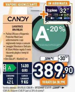 Unieuro CANDY LAVATRICE BR49BL8S offerta