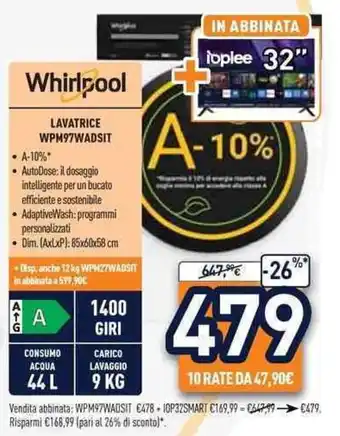 Whirlpool LAVATRICE WPM97WADSIT