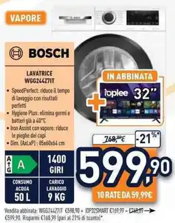 Unieuro BOSCH LAVATRICE WGG244Z7IT offerta
