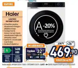 Unieuro Haier LAVATRICE HW100BP14357UIT offerta