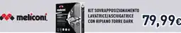 Unieuro Meliconi kit sovrapposizionamento lavatrice/asciugatrice con ripiano torre dark offerta