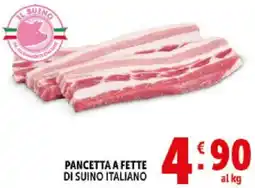 Deco Supermercati Pancetta a fette di suino italiano offerta